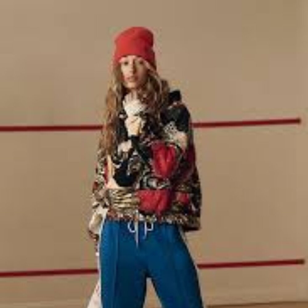 NWT: Free People Movement Wild and Free Printed Fleece Pullover